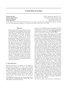 Curriculum Learning  Yoshua Bengio1 [removed] J´ erˆ