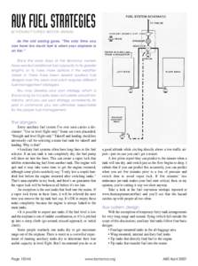 AUX FUEL STRATEGIES BY THOMAS P. TURNER, WICHITA, KANSAS As the old saying goes, 