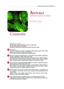 Ann Ist Super Sanità 2014 | Vol. 50, No. 2  A nnali dell’Istituto Superiore di Sanità