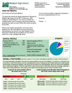 OREGON  REPORT CARD 2012­13