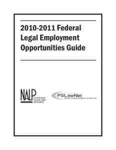 [removed]Federal  Legal Employment Opportunities Guide  2010-2011 Federal Legal Employment