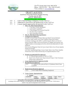 524 4th St South, Sauk Centre, MNPhone: (Fax: (Visit us online at: www.srwdmn.org DRAFT AGENDA