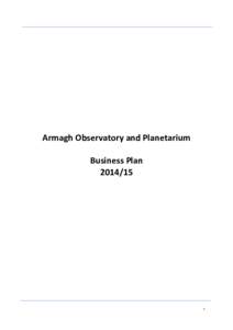 Armagh Observatory and Planetarium Business Plan