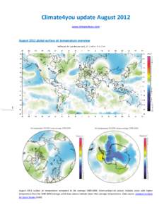 Climate4you update August 2012 www.climate4you.com August 2012 global surface air temperature overview  1