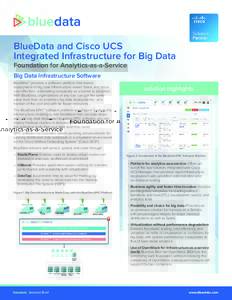BlueData and Cisco UCS Integrated Infrastructure for Big Data Foundation for Analytics-as-a-Service Big Data Infrastructure Software BlueData™ provides a software platform that makes deployment of big data infrastructu