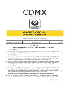 Órgano de Difusión del Gobierno del Distrito Federal  DÉCIMA OCTAVA ÉPOCA 7 DE JULIO DE 2015