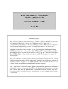 International development / Humanitarian principles / Civil-military coordination / International humanitarian law / Aid / International Red Cross and Red Crescent Movement / Office for the Coordination of Humanitarian Affairs / Inter-Agency Standing Committee / Humanitarian crisis / Humanitarian aid / Philanthropy / Development