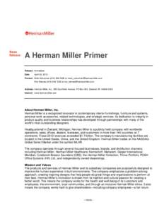 Microsoft Word - Herman Miller Corporate Backgrounder FY13.doc