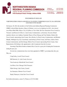 NORTHWESTERN INDIANA REGIONAL PLANNING COMMISSION Together We Make The Difference 6100 Southport Road, Portage, Indiana 46368