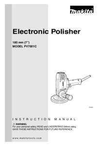 Electronic Polisher 180 mm (7”) MODEL PV7001C[removed]