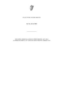 STATUTORY INSTRUMENTS.  S.I. No. 121 of 2015 ————————