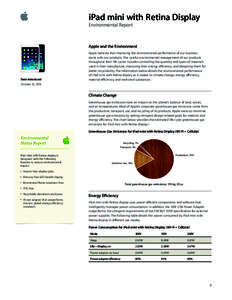iPad mini with Retina Display Environmental Report Apple and the Environment  Date introduced