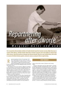 Repartnering after divorce M a r g i n a l m a t e s