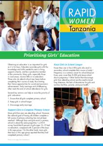 Education in Tanzania / Ministry of Education and Vocational Training / Dar es Salaam / Africa / Tanzania / Government of Tanzania