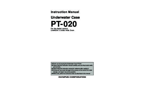 PT_020JE_E-四.qxd[removed]:07 ページ 1 (1,1)  Instruction Manual Underwater Case