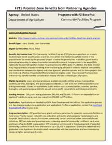 Promise Zones Fact Sheets: USDA Community Facilities Program