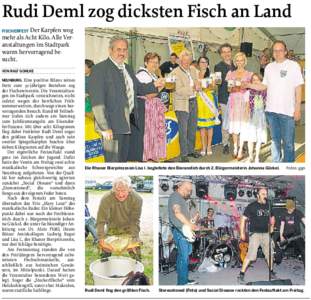 Rudi Deml zog dicksten Fisch an Land FISCHERFEST Der Karpfen wog