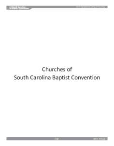 2014 Alphabetical Listing of Churches  Churches of South Carolina Baptist Convention  132
