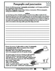 Paragraphs and punctuation  ✩ Rewrite the following passage in paragraphs, punctuating it, and changing small letters into capital letters where necessary.