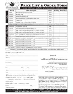 PRICE LIST & ORDER FORM come visit our website at www.enviroscapes.com[removed]Units