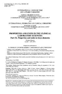 Pure & Appl. Chern., Vol. 69, No. 12, pp,1997 Printed in Great BritainIUPAC INTERNATIONAL UNION OF PURE AND APPLIED CHEMISTRY