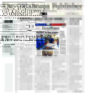 The Oklahoma Publisher Official Publication of the Oklahoma Press Association www.OkPress.com www.Facebook.com/okpress