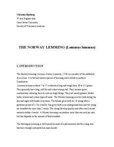 Physical geography / True lemming / Arvicolinae / Population cycle / Historical geology / Arctic / Last glacial period / Voles and lemmings / Norway lemming / Lemming