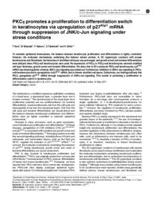 Citation: Cell Death and Disease[removed], e157; doi:[removed]cddis[removed] & 2011 Macmillan Publishers Limited All rights reserved[removed]www.nature.com/cddis  PKCg promotes a proliferation to differentiation switc