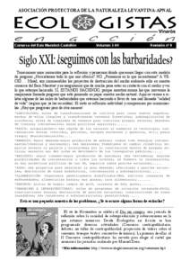 ASOCIACIÓN PROTECTORA DE LA NATURALEZA LEVANTINA-APNAL  Comarca del Baix Maestrat-Castellón Volumen 3-04