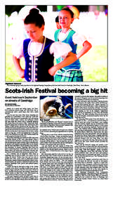 Highland dancers  Two contestants get get ready to perform in the Highland Dancing Competition at the Scots Irish Festival in Dandridge. (Staff Photo - Steve Marion) Scots-Irish Festival becoming a big hit Event held eac