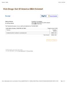 Receipt - PayPal[removed]:00 AM Kick Drugs Out Of America DBA Kickstart