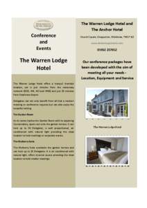 The Warren Lodge Hotel and The Anchor Hotel Conference and Events