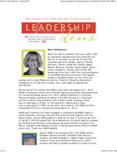 NAEA Leadership Lens - Spring 2013