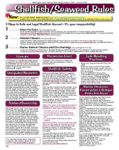 Washington Sport Fishing Rules: Effective May 1, [removed]June 30, 2015  Shellfish/Seaweed Rules New: