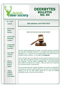 DEERBYTES BULLETIN NO. 84 IN THIS ISSUE