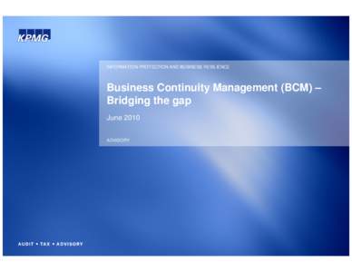 Business continuity / Management / Human behavior / EquaTerra / KPMG tax shelter fraud / KPMG / Business / BS 25999