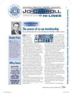 by Michael Hastings  The power of co-op membership Co-op membership offers value far beyond affordable, reliable service  Reader Prize