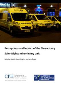 Alcohol / West Midlands Ambulance Service / Geography of the United Kingdom / Emergency medical services / Alcoholism / St John Ambulance / Ambulance / Shrewsbury / Alcohol intoxication / Alcohol abuse / Drinking culture / Medicine