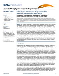 PUBLICATIONS Journal of Geophysical Research: Biogeosciences RESEARCH ARTICLE[removed]2013JG002358 Key Points: • Strong seasonality in TSM