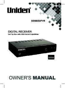 SD5000UPVR  DIGITA T L RECEIVER TA