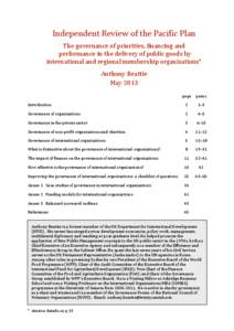 Independent	
  Review	
  of	
  the	
  Paci2ic	
  Plan The	
  governance	
  of	
  priorities,	
  2inancing	
  and 	
  performance	
  in	
  the	
  delivery	
  of	
  public	
  goods	
  by	
  