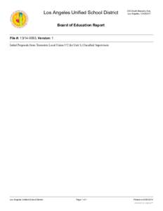 Los Angeles Unified School District  333 South Beaudry Ave, Los Angeles, CA[removed]Board of Education Report