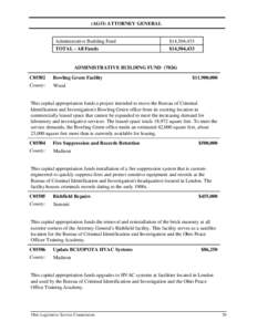 (AGO) ATTORNEY GENERAL  Administrative Building Fund $14,504,433