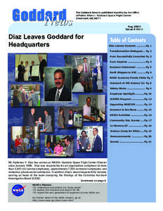 Aug 2004 Issue 8 Vol 1 Diaz Leaves Goddard for Headquarters