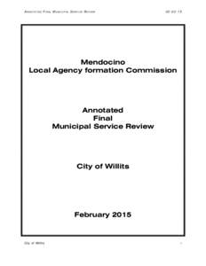 Eastern Plumas Municipal Service Review Admin Draft