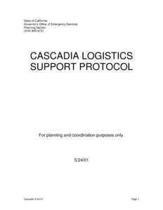 State of California Governor’s Office of Emergency Services Planning Section[removed]CASCADIA LOGISTICS