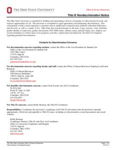 Title IX Nondiscrimination Notice