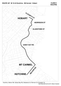 15JAN14 Rt427PM ROUTE 427 @ 15:44 Hutchins - Mt Carmel - Hobart  EELL