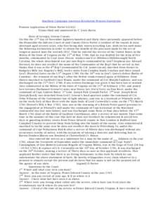 Southern Campaign American Revolution Pension Statements Pension Application of Oliver Porter S32452 Transcribed and annotated by C. Leon Harris State of Georgia, Greene County On this the 27 th day of November Eighteen 