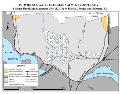 !  ! PROVIDENCE WATER DEER MANAGEMENT COOPERATIVE Swamp Brook Management Unit (K, L & M Blocks), Foster and Scituate, RI